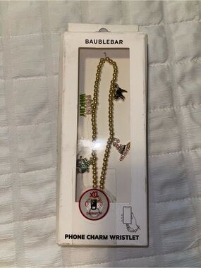 BaubleBar Gold Beaded with Halloween Charms Phone Charm Wristlet